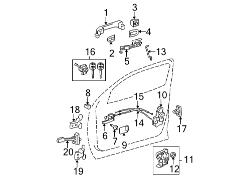 2013 Toyota Tundra Rear Door - Body Diagram 4 - Thumbnail