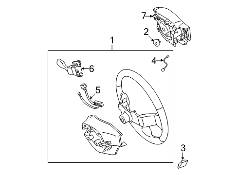 2010 Toyota Corolla Steering Wheel & Trim Diagram 3 - Thumbnail