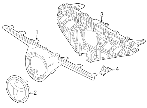 2024 Toyota Corolla Cross Grille & Components Diagram 2 - Thumbnail