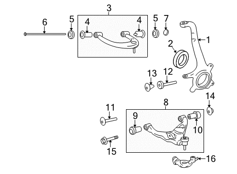 2024 Toyota 4Runner Front Suspension Components Diagram 3 - Thumbnail