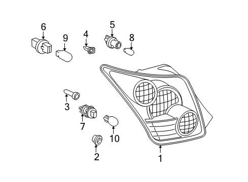 2004 Scion xA Combination Lamps Diagram