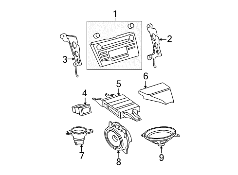 2009 Toyota Camry AM/FM Cd Diagram for 86120-33A01