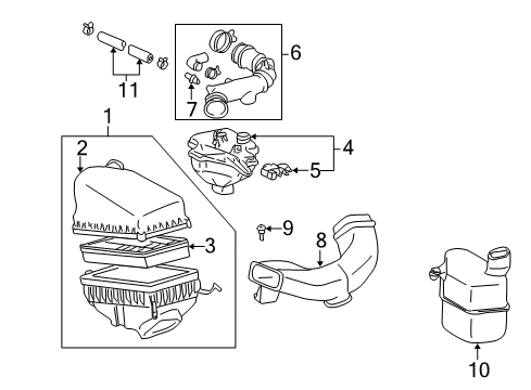 2000 Toyota Camry Hose Diagram for 17881-03110