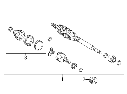2018 Toyota Corolla iM Drive Axles - Front Diagram
