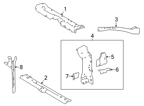 2020 Toyota Corolla Radiator Support - Body Diagram 2 - Thumbnail