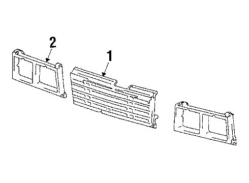 1984 Toyota Camry Grille & Components Diagram