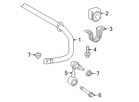 2020 Toyota C-HR Stabilizer Bar & Components Diagram 4 - Thumbnail
