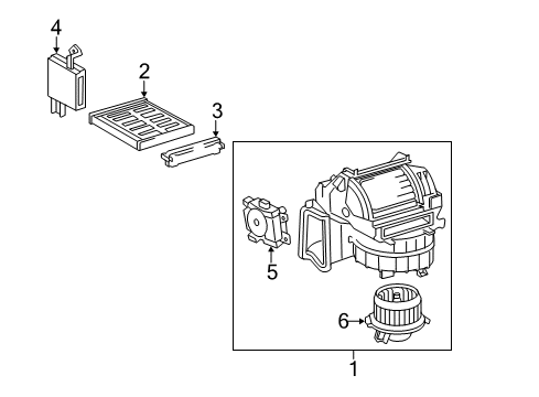 2011 Toyota Camry Blower Motor & Fan Diagram 3 - Thumbnail