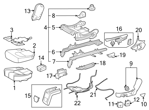 2025 Toyota Grand Highlander Second Row Seats Diagram 2 - Thumbnail