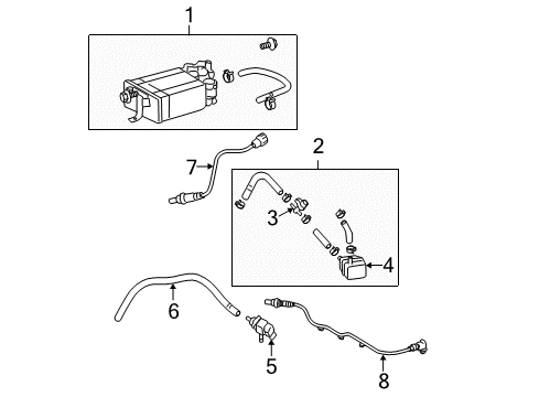 2007 Toyota Highlander Emission Components Diagram 2 - Thumbnail