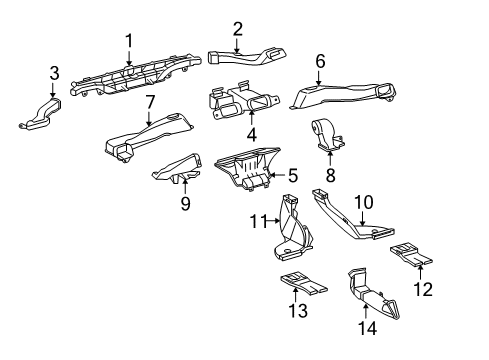 2024 Toyota 4Runner Ducts Diagram