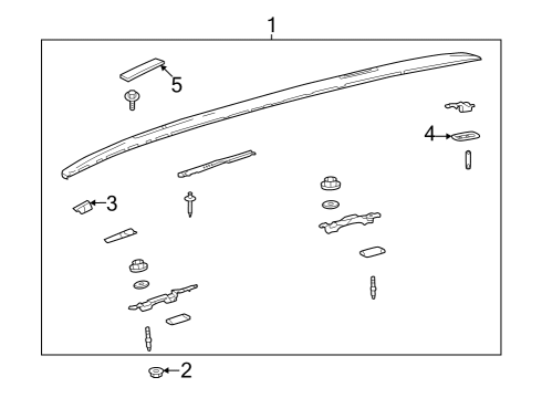 2024 Toyota RAV4 Prime Luggage Carrier Diagram 5 - Thumbnail