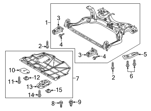 2018 Toyota Yaris iA Suspension Mounting - Front Diagram