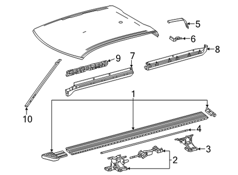2025 Toyota Tundra Exterior Trim - Cab Diagram 2 - Thumbnail