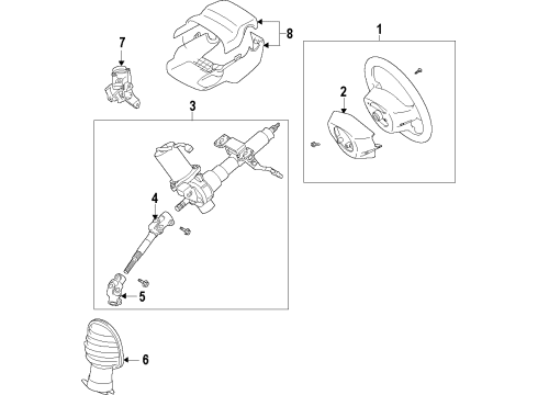 2013 Scion xD Steering Column Diagram