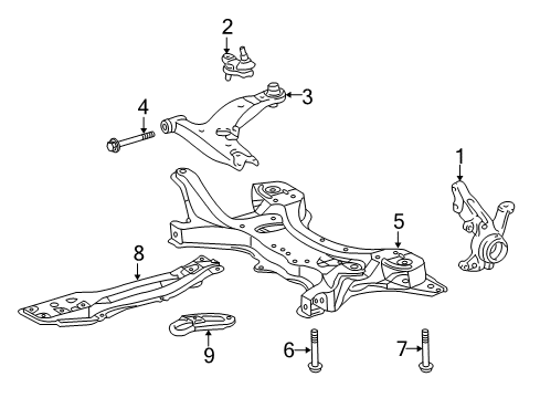 2015 Toyota Corolla Front Suspension Components Diagram 2 - Thumbnail