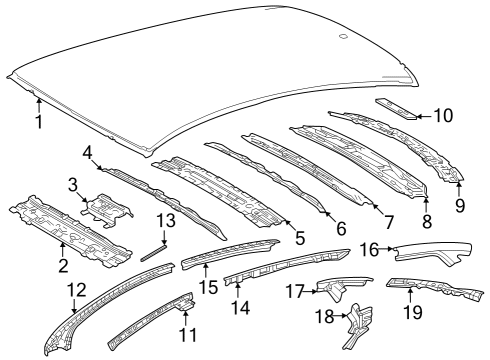 2024 Toyota Crown Roof & Components Diagram 2 - Thumbnail