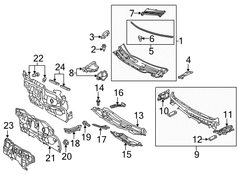 2010 Toyota Prius Speaker Bolt Diagram for 91515-80818