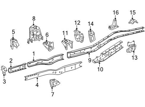 2005 Toyota Tacoma Frame & Components Diagram 2 - Thumbnail