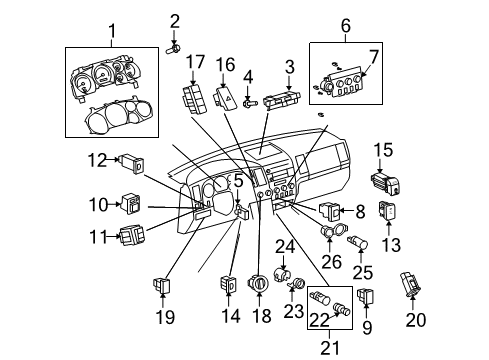 2012 Toyota Sequoia Mirrors Diagram 2 - Thumbnail