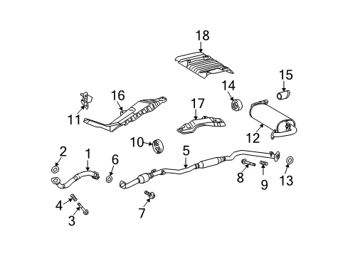 2012 Toyota Matrix Exhaust System Diagram 3 - Thumbnail