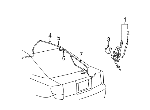 2005 Toyota Celica Antenna Mast Diagram for 86337-20320