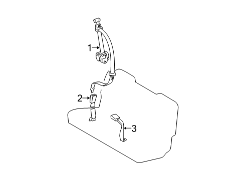 2006 Toyota Highlander Seat Belt - Body Diagram 6 - Thumbnail