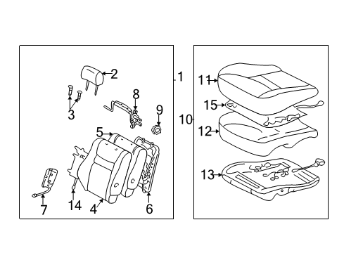 2002 Toyota Camry Seat Heater Diagram for 87510-06020
