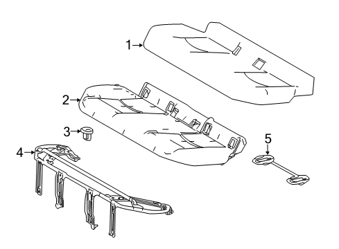2020 Toyota Prius Rear Seat Components Diagram 3 - Thumbnail