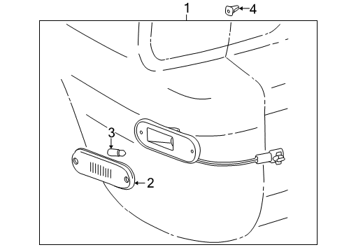 2000 Toyota RAV4 Side Marker Lamps Diagram