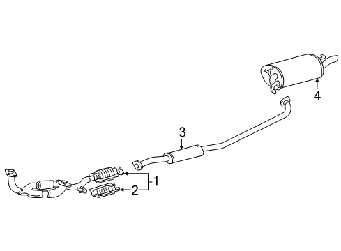 2000 Toyota Solara Exhaust System Diagram 2 - Thumbnail