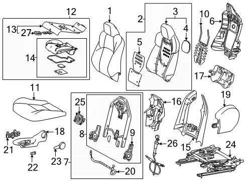 2025 Toyota Tacoma Driver Seat Components Diagram 2 - Thumbnail