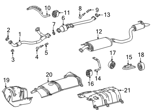 2021 Toyota Highlander Exhaust System Diagram 2 - Thumbnail