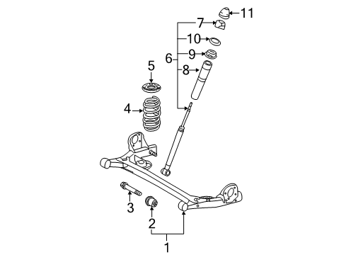 2012 Toyota Sienna Rear Suspension Components Diagram 2 - Thumbnail
