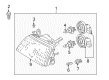 Toyota Land Cruiser Headlight Diagram - 81010-60072