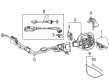 Toyota bZ4X Fuel Door Release Cable Diagram - 77035-42240