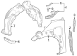 Toyota bZ4X Wheelhouse Diagram - 53876-42140