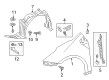 Toyota Prius Wheelhouse Diagram - 53875-47070