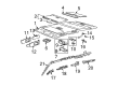 Toyota 4Runner Sun Visor Diagram - 74320-3D050-E0