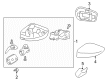 Toyota 86 Car Mirror Diagram - SU003-07480