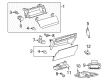 Toyota Dash Panel Vent Portion Covers Diagram - 55607-47040