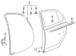 Toyota Echo Weather Strip Diagram - 68180-52010