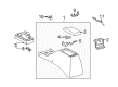 Toyota Tacoma Center Console Base Diagram - 58802-04130-E0