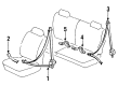 Toyota Land Cruiser Seat Belt Diagram - 73220-60062-B0