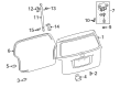 Scion xB Liftgate Lift Support Diagram - 68960-12341