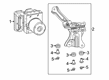 Toyota Corolla ABS Pump And Motor Assembly Diagram - 44050-02M01
