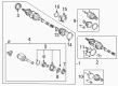 Toyota Corolla CV Boot Diagram - 04438-32290