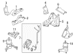 Toyota Avalon Engine Mount Torque Strut Diagram - 12363-0P141