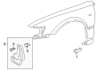 Toyota Camry Mud Flaps Diagram - 76621-39405