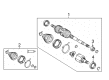Toyota Prius Axle Shaft Diagram - 43420-47031